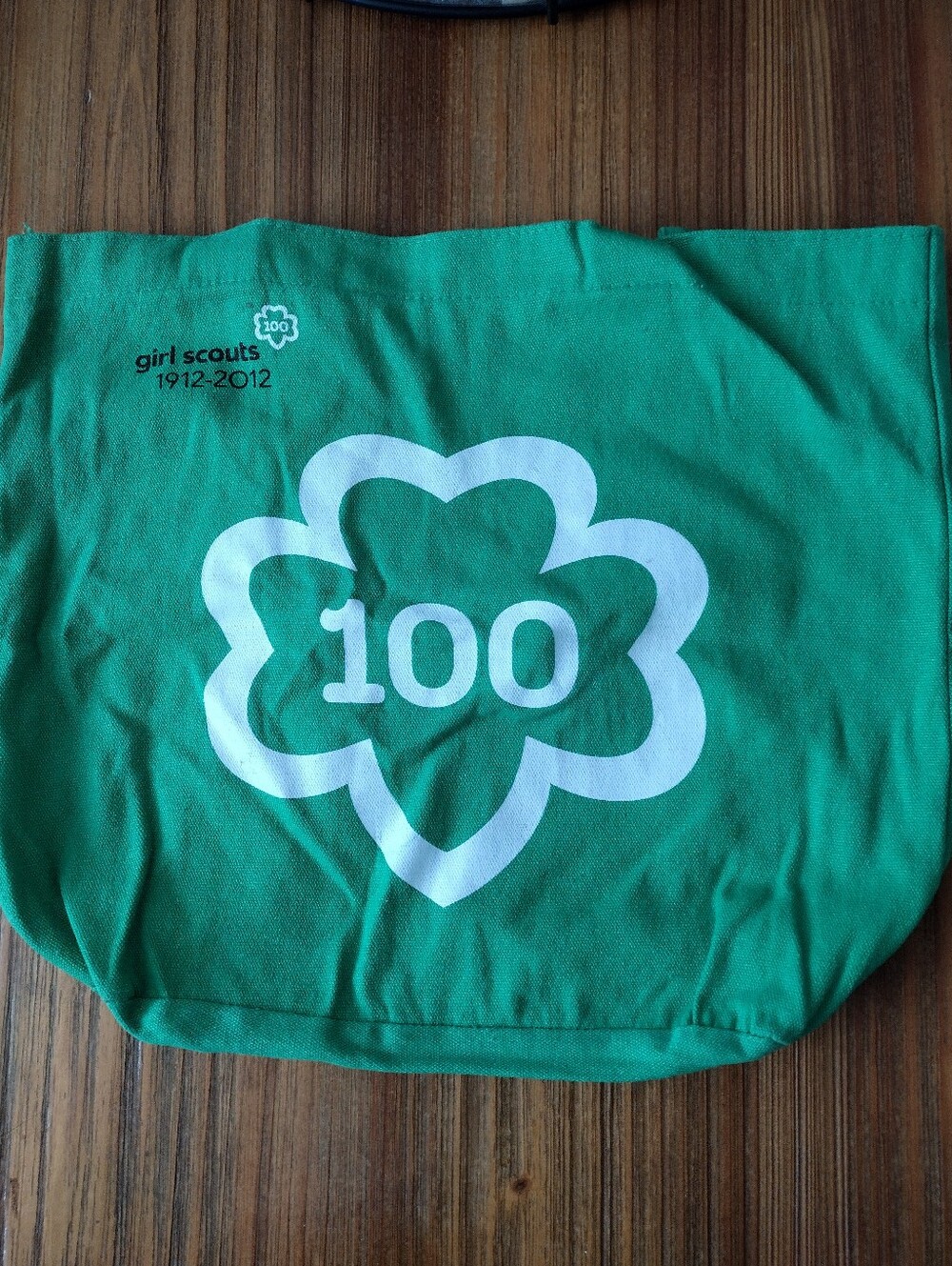 Girl Scouts Green 100th Anniversary Tote Bag
